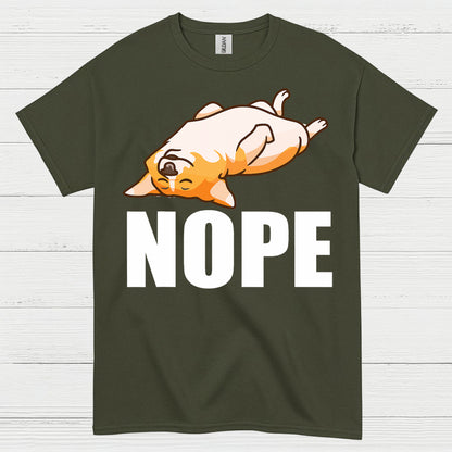 Nope Lazy Corgi Mood T Shirt