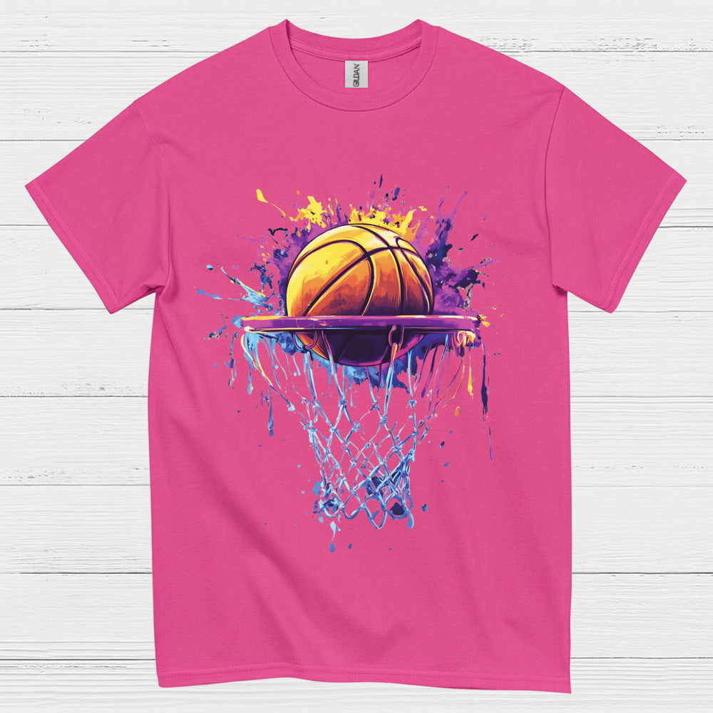 Color Splash Basketball Hoop T Shirt