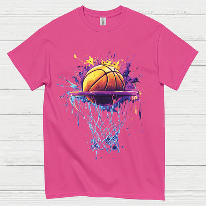 Color Splash Basketball Hoop T Shirt