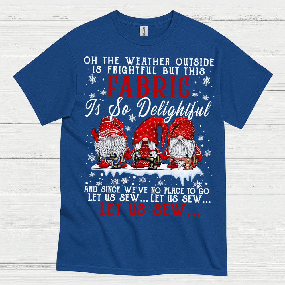 Let Us Sew Christmas Sewing Humor T Shirt
