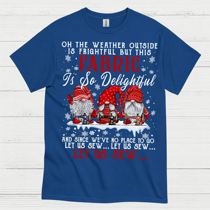 Let Us Sew Christmas Sewing Humor T Shirt