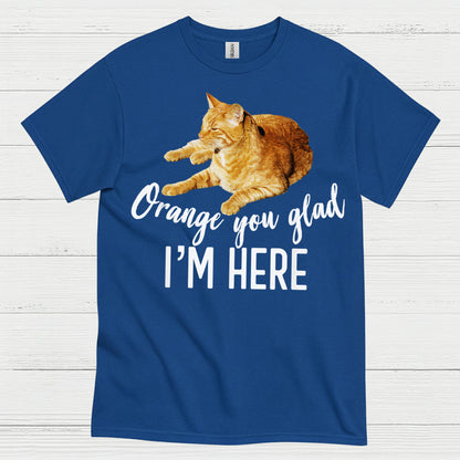 Orange You Glad Im Here Cat Humor T Shirt
