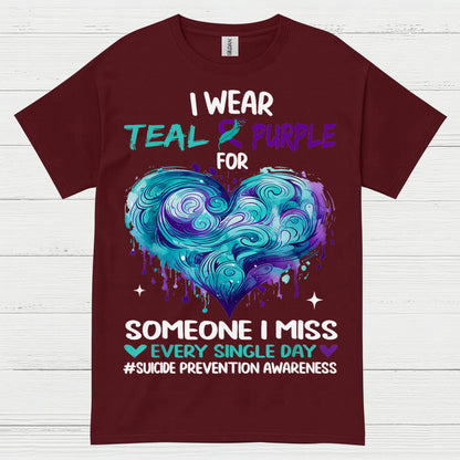 I Wear Teal Purple Someone I Miss T Shirt