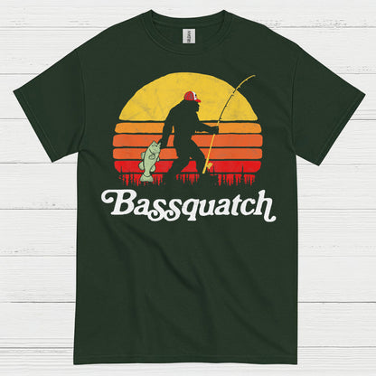 Bassquatch Bigfoot Fishing T Shirt