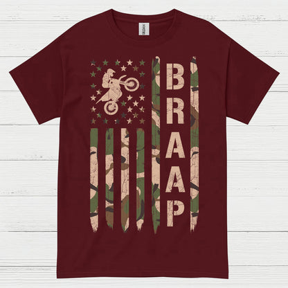 Just Braaap Motocross Flag Rider T Shirt