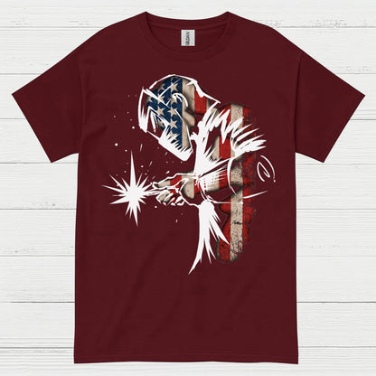 Patriotic American Flag Welding T Shirt
