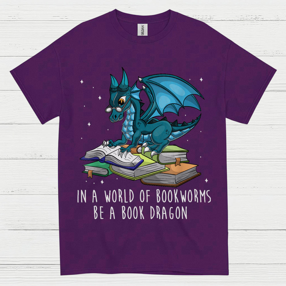 Book Dragon Reading T Shirt