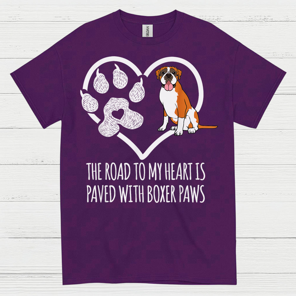 Boxer Paws Heart T Shirt