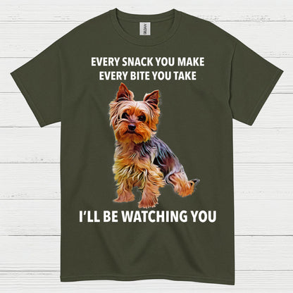 Funny Watching You Yorkie Dog Lover T Shirt