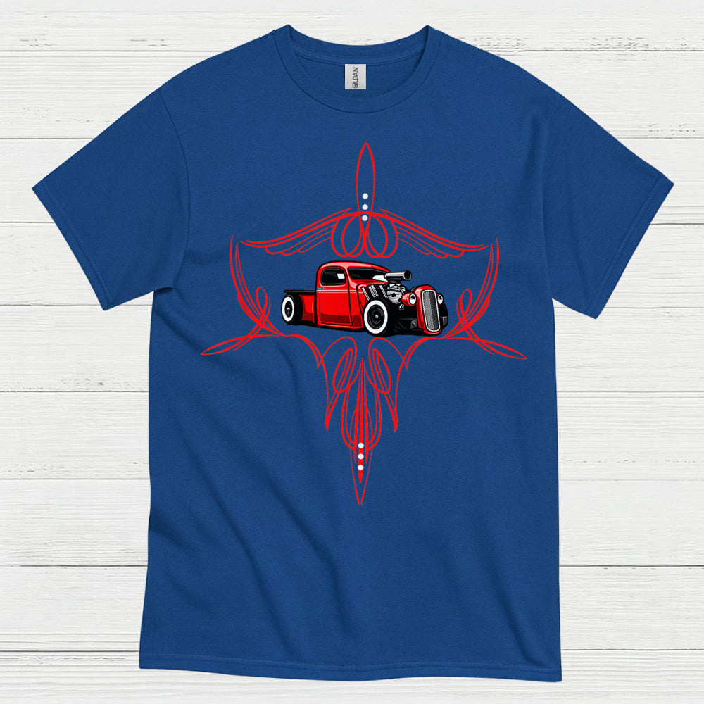Classic Pinstripe Hot Rod T Shirt