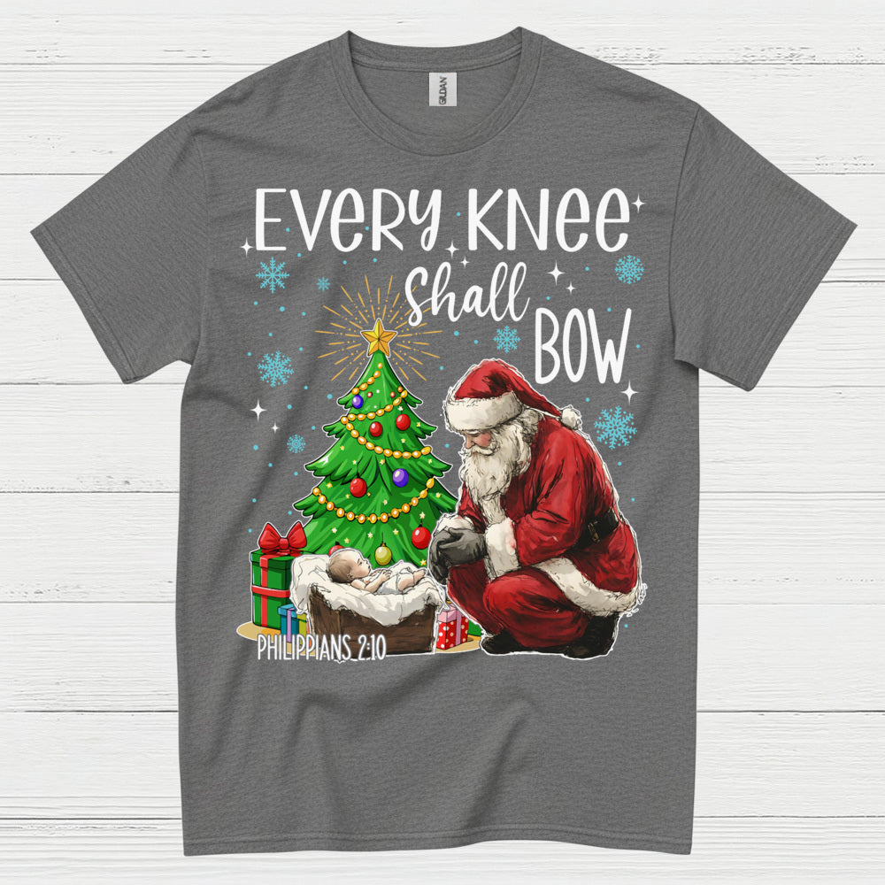 Every Knee Shall Bow Christmas Christian T Shirt