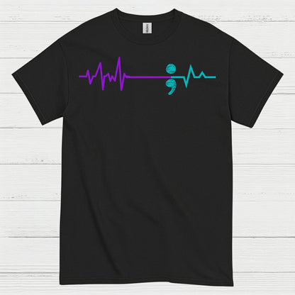 Semicolon Heartbeat Awareness T Shirt