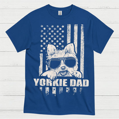 Yorkie Dad Patriotic Dog Lover T Shirt