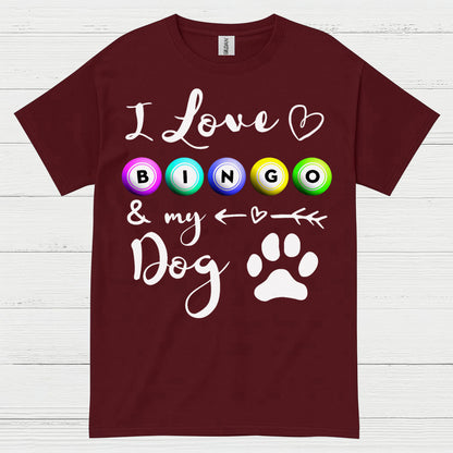 I Love Bingo And My Dog T Shirt