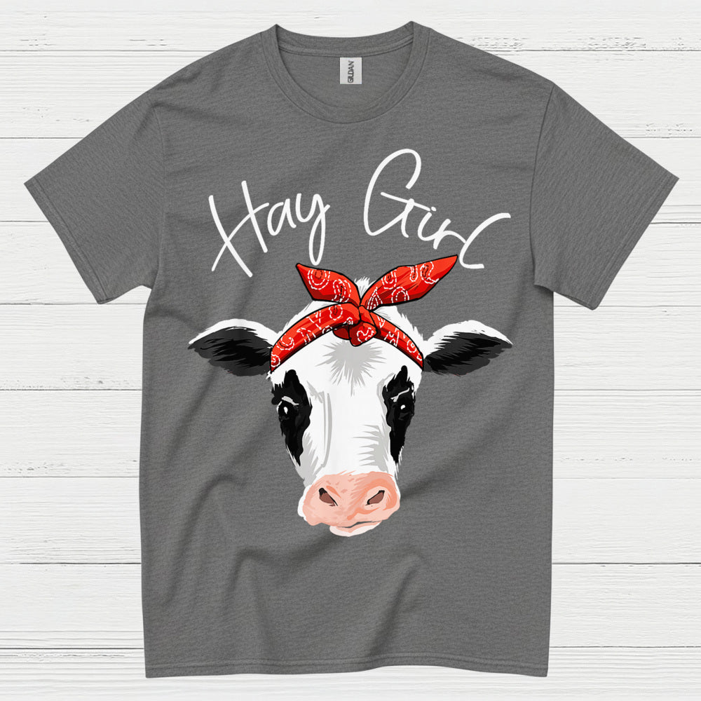 Hay Girl Bandana Cow T Shirt