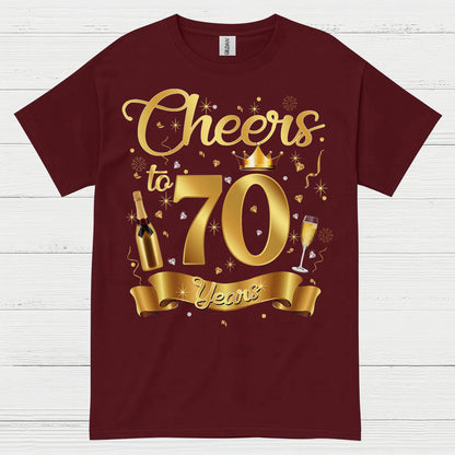 Cheers to 70 Celebration Birthday T Shirt
