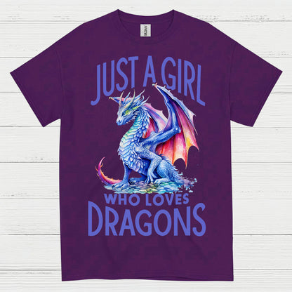 Just A Girl Who Loves Dragons T Shirt