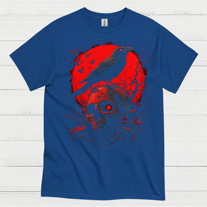 Dark Raven Skull Gothic T Shirt