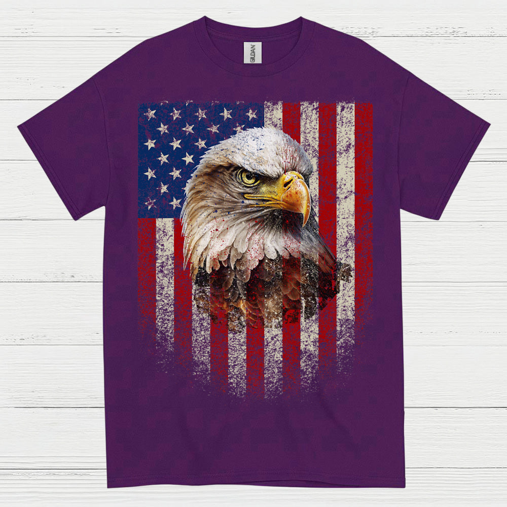 American Bald Eagle Patriotic Flag Freedom T Shirt