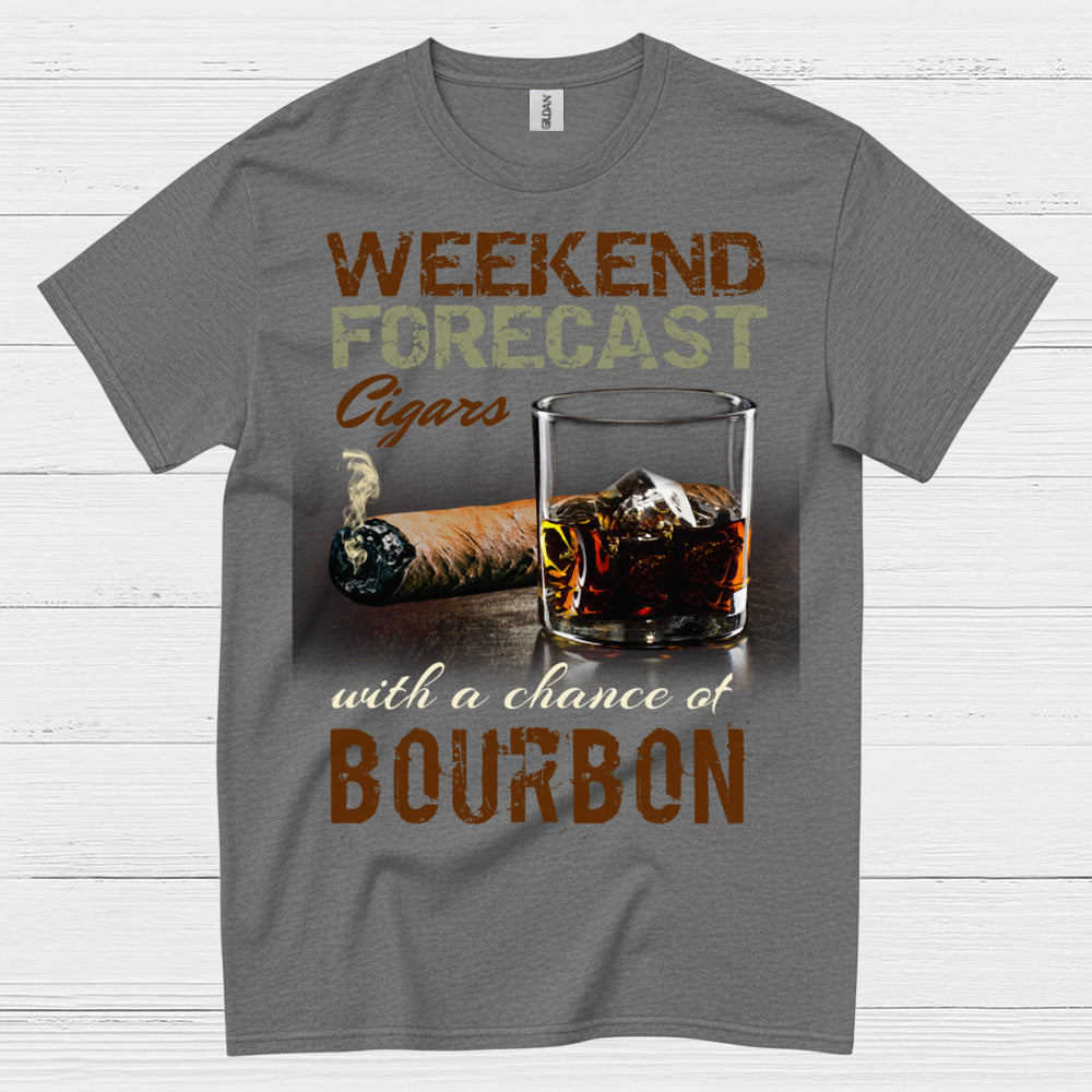 Weekend Forecast Cigars And Bourbon T Shirt
