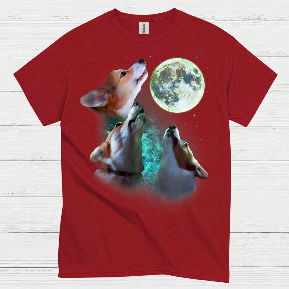 Howling Corgis Moon Night T Shirt