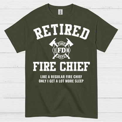Retired Fire Chief More Sleep Firefighter T Shirt