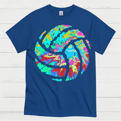 Abstract Color Volleyball Art T Shirt