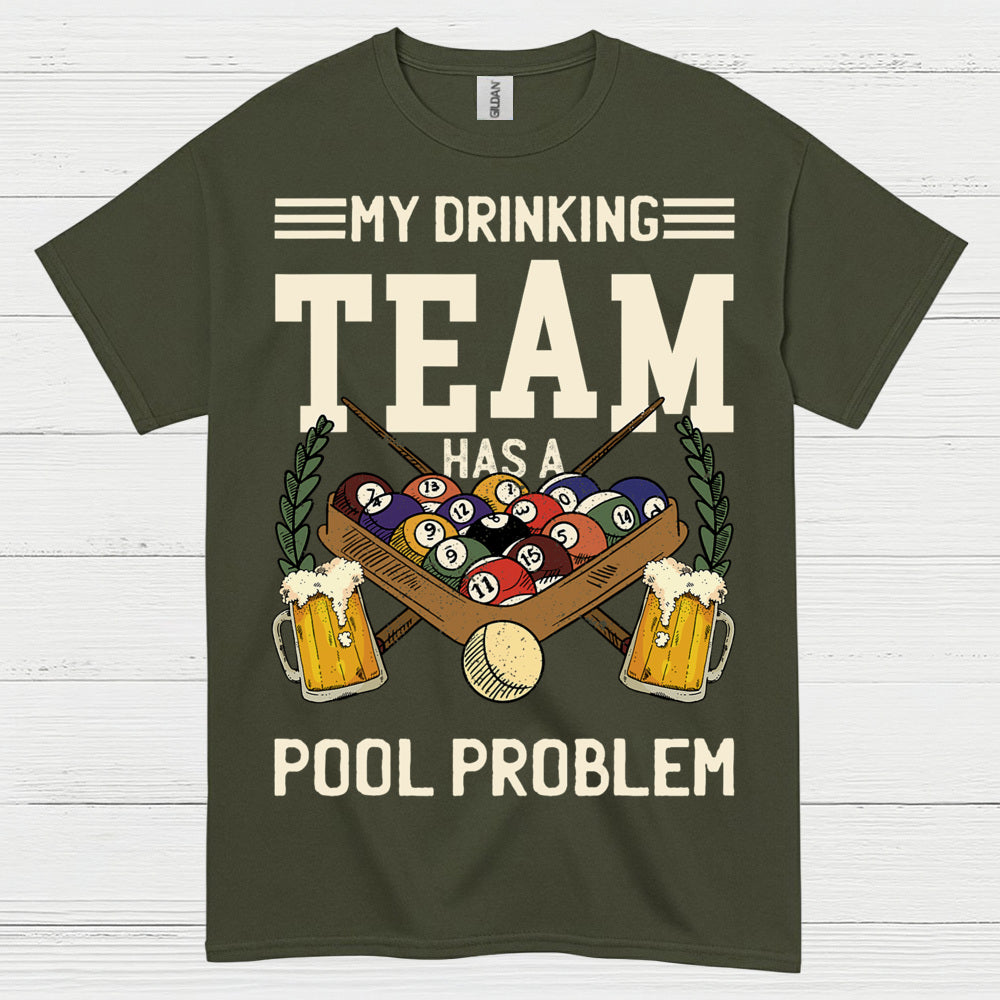 Pool Drinking Team Funny Billiards T Shirt