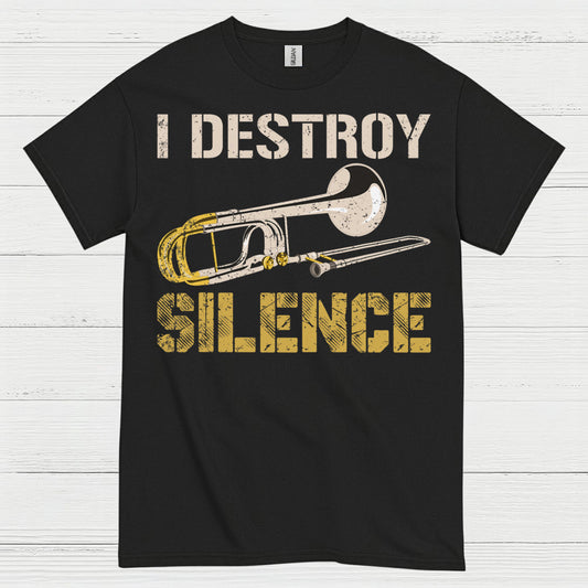 Destroy Silence Trombone Vintage T Shirt