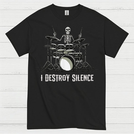 I Destroy Silence Drummer T Shirt