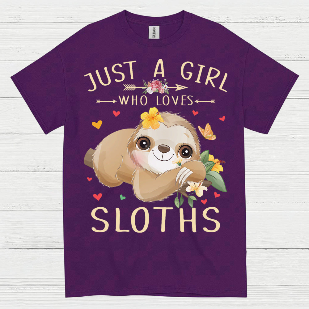 Just A Girl Who Loves Sloths T Shirt