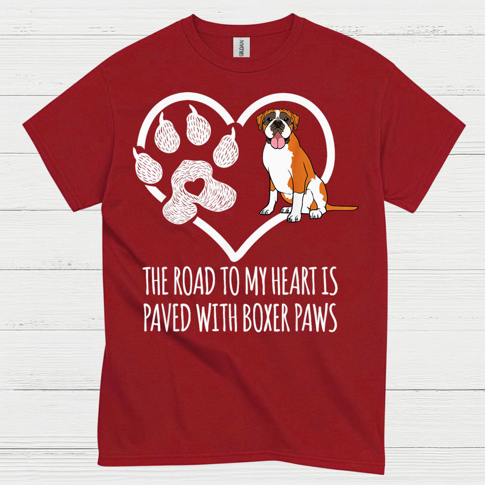 Boxer Paws Heart T Shirt