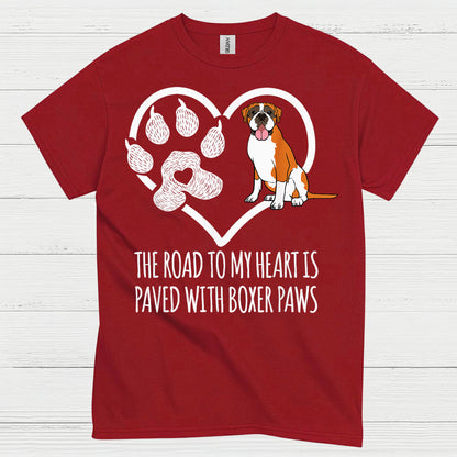 Boxer Paws Heart T Shirt