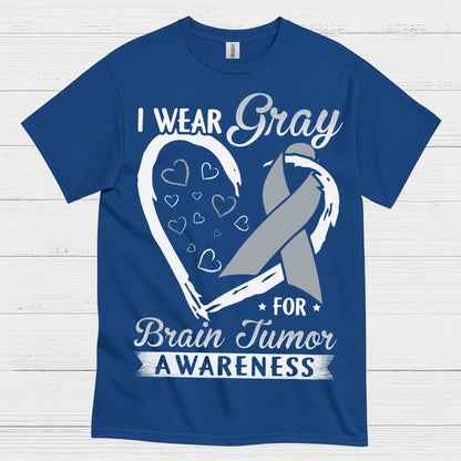 I Wear Gray For Brain Tumor Awareness T Shirt