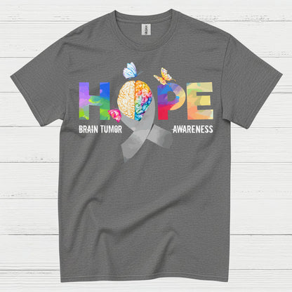 Hope Brain Tumor Awareness Butterfly T Shirt