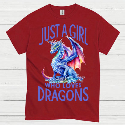 Just A Girl Who Loves Dragons T Shirt