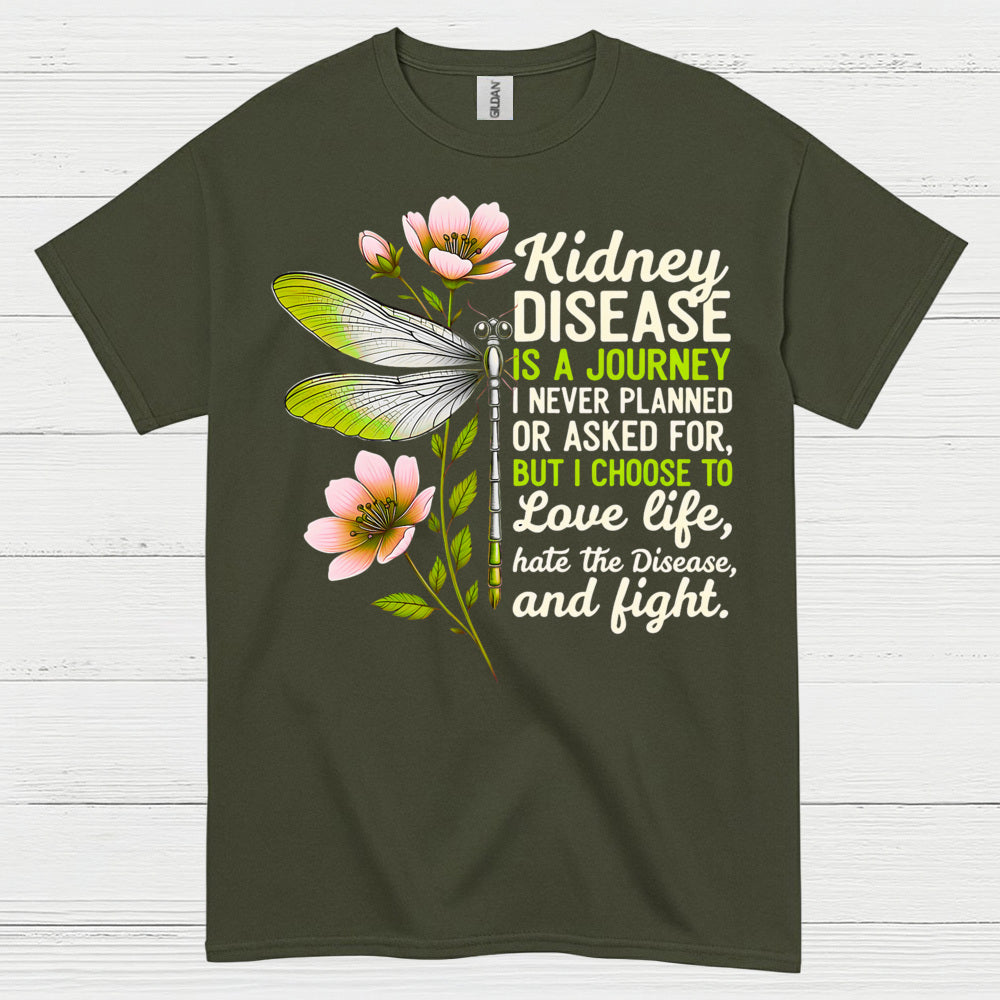 Kidney Disease Journey Love Life Strength T Shirt