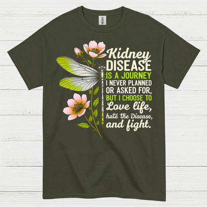 Kidney Disease Journey Love Life Strength T Shirt