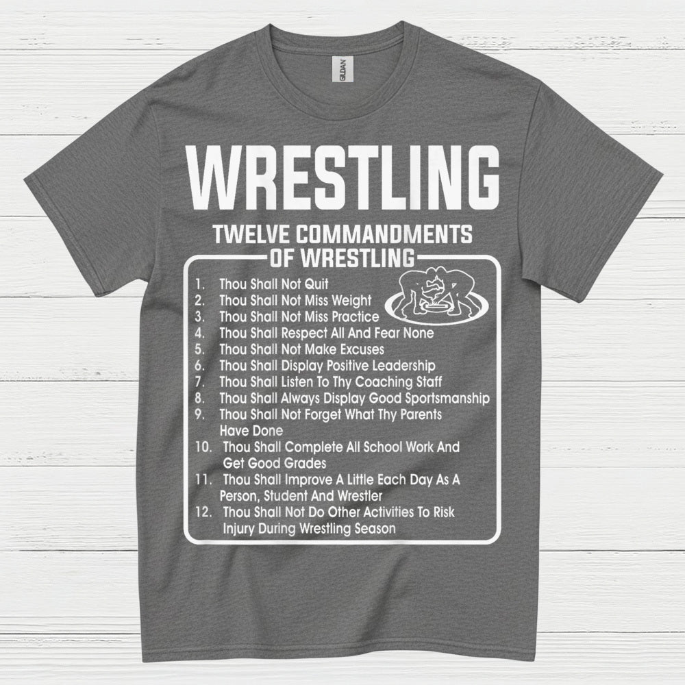 Wrestling Twelve Commandments T Shirt
