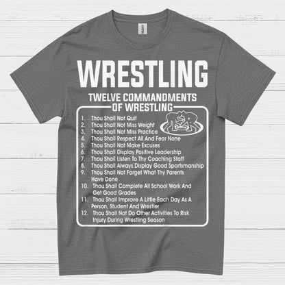 Wrestling Twelve Commandments T Shirt