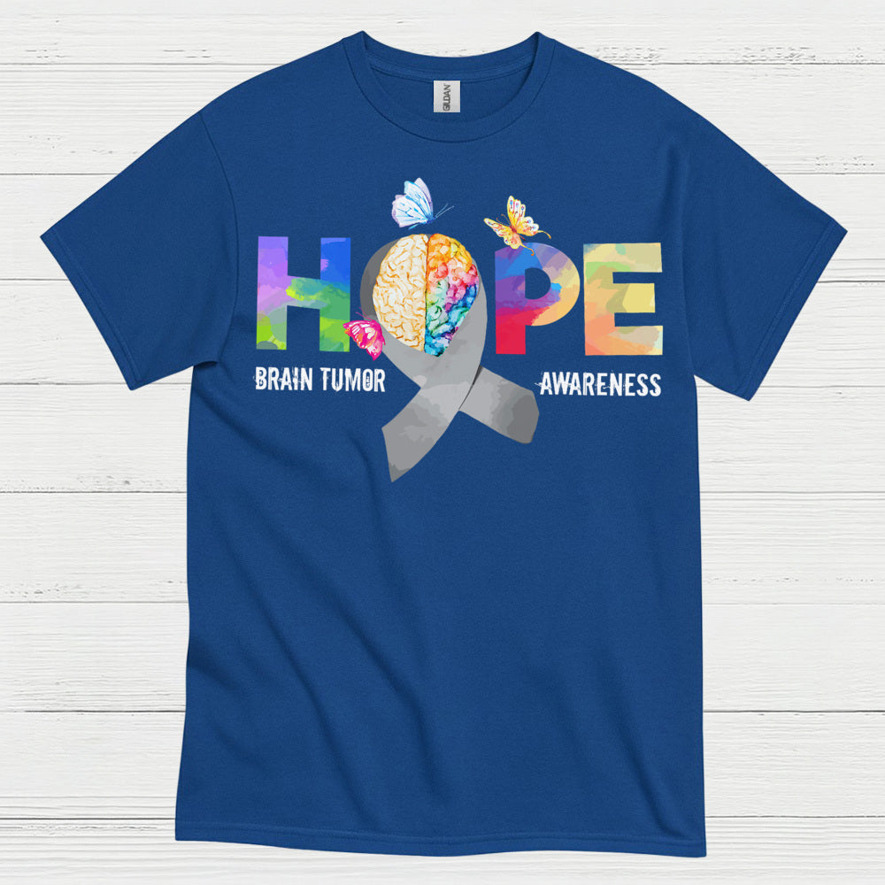 Hope Brain Tumor Awareness Butterfly T Shirt