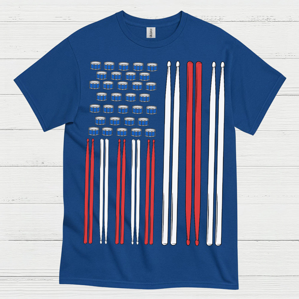 American Drummer Flag T Shirt