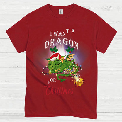 Christmas Dragon Wish T Shirt