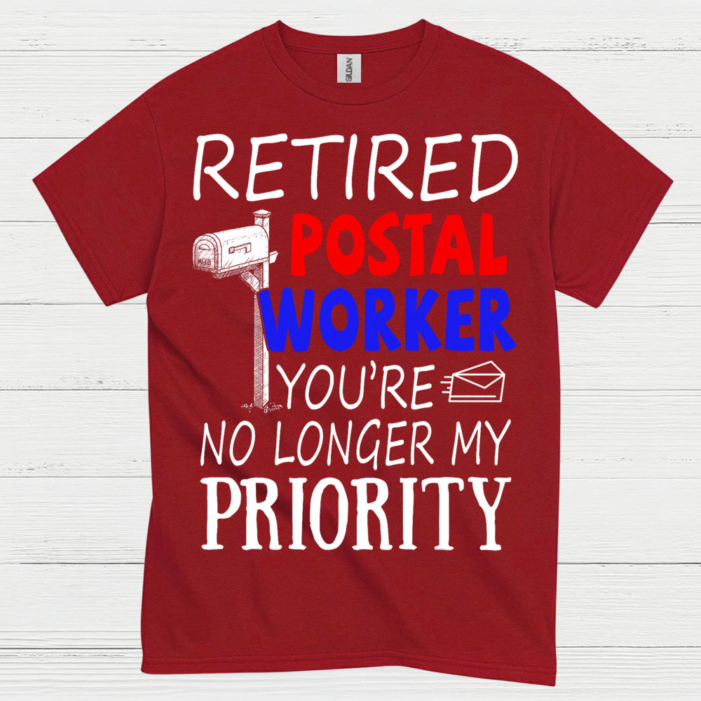 Retired Postal Worker Priority T Shirt