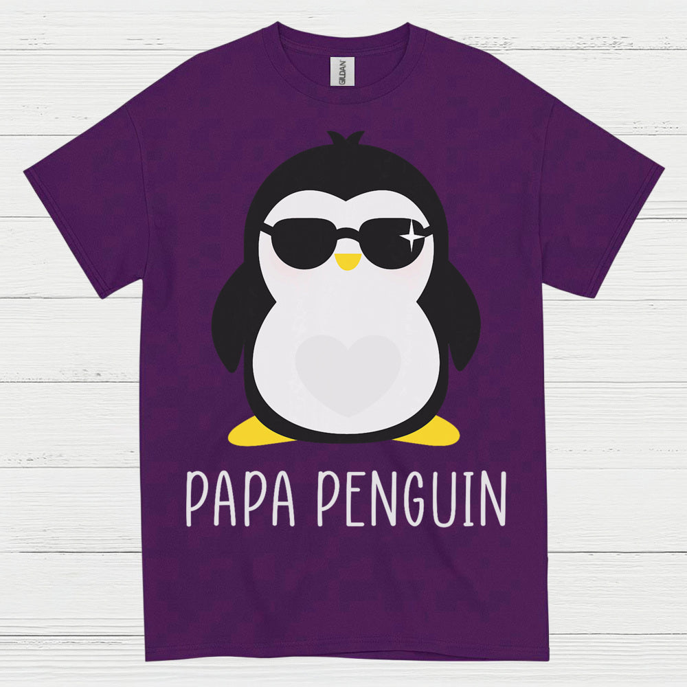 Papa Penguin Cute Family Graphic T Shirt