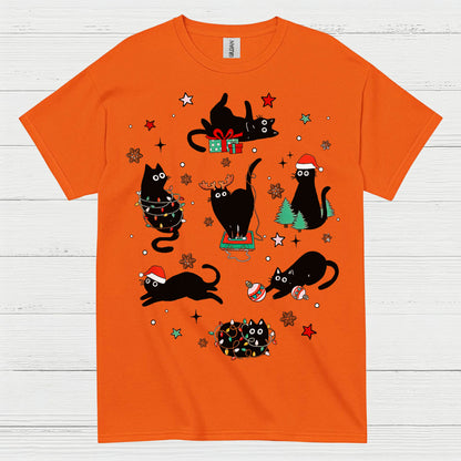 Christmas Cats Holiday T Shirt