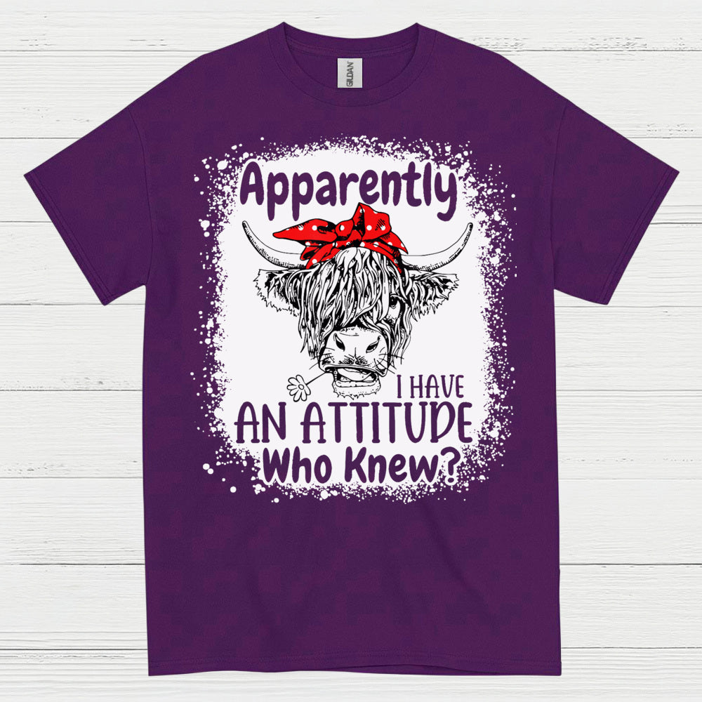 Sassy Highland Cow Attitude T Shirt