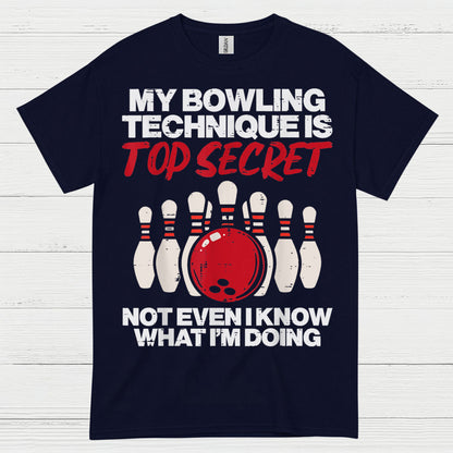 Top Secret Bowling Humor T Shirt