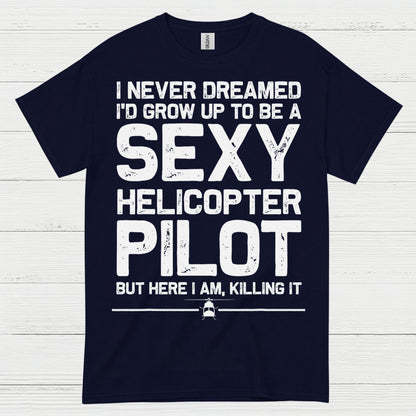 Sexy Helicopter Pilot Aviation Humor T Shirt