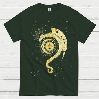 Golden Cosmic Dragon T Shirt